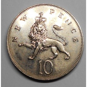 GREAT BRITAIN 10 New Pence...