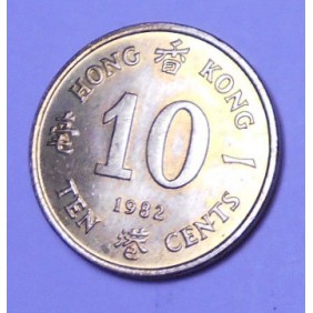 HONG KONG 10 Cents 1982