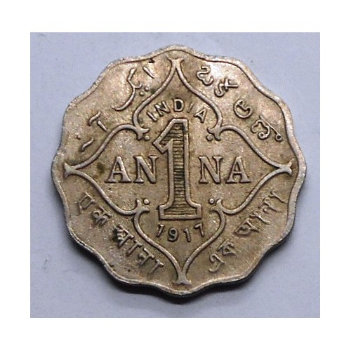 BRITISH INDIA 1 Anna 1917