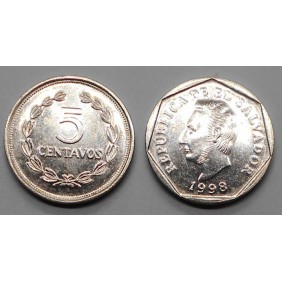 EL SALVADOR 5 Centavos 1998