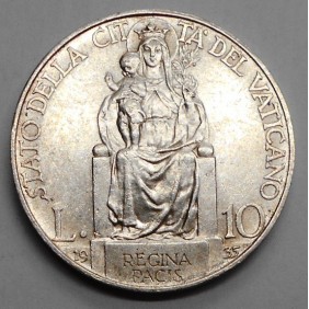 VATICANO Pio XI 10 LIRE AG...