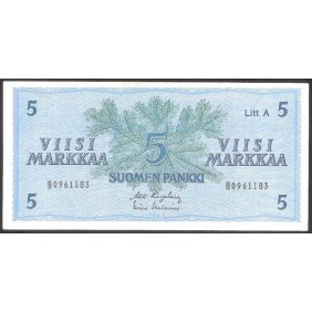 FINLAND 5 Markkaa 1963 Litt. A