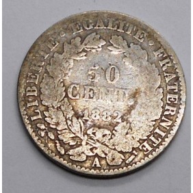 FRANCE 50 Centimes 1882 A AG