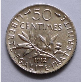 FRANCE 50 Centimes 1912 AG