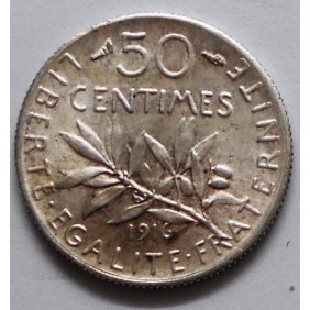 FRANCE 50 Centimes 1916 AG