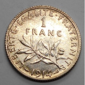 FRANCE 1 Franc 1914 AG