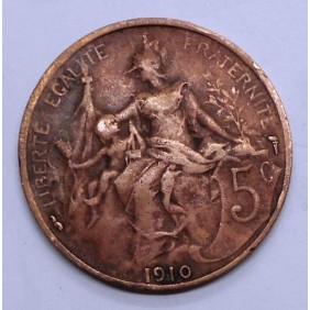 FRANCE 5 Centimes 1910