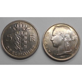 BELGIUM 5 Francs 1977 Belgique