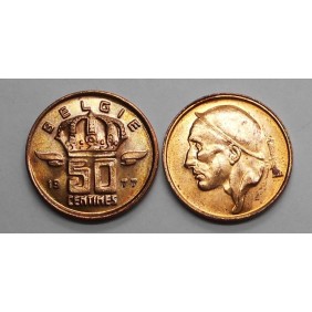 BELGIUM 50 Centimes 1977...