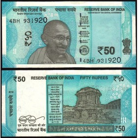 INDIA 50 Rupees 2019 Letter L