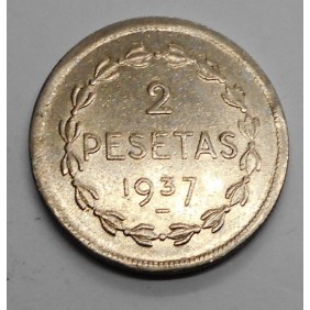SPAIN 2 Pesetas 1937...