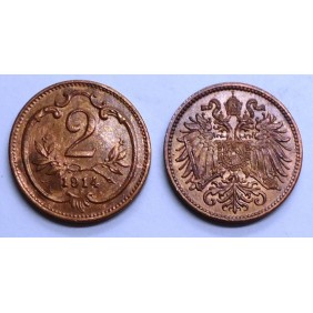 AUSTRIA 2 Heller 1914