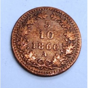 AUSTRIA 5/10 Kreuzer 1860 A