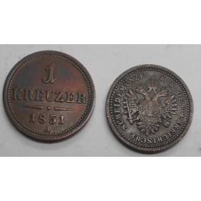 AUSTRIA 1 Kreuzer 1851 A