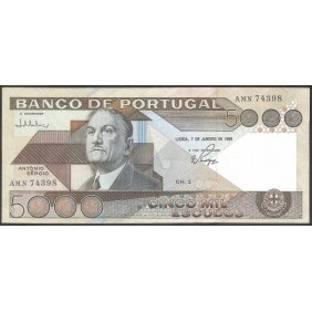 PORTUGAL 5000 Escudos 1986