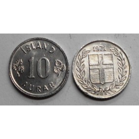 ICELAND 10 Aurar 1971