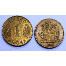 ICELAND 1 Krona 1957