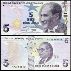 TURKEY 5 Lira 2009 (2022)