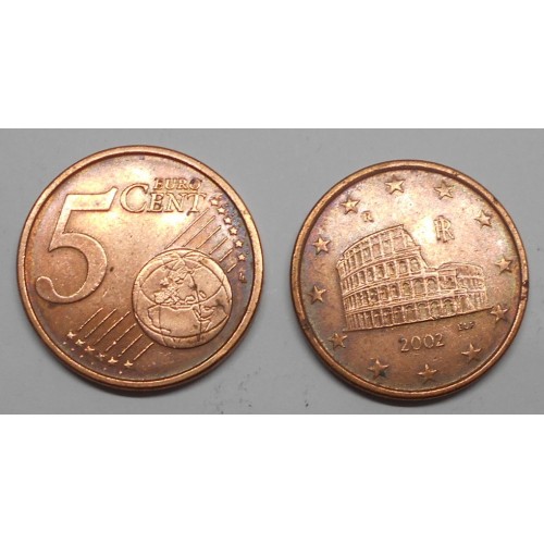 ITALIA 5 Euro Cent 2002...