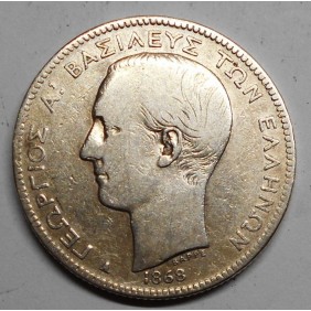 GREECE 2 Drachmai 1868 AG...