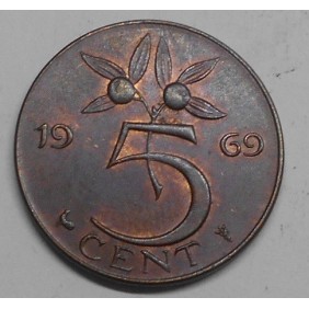 NETHERLANDS 5 Cents 1969 Cock