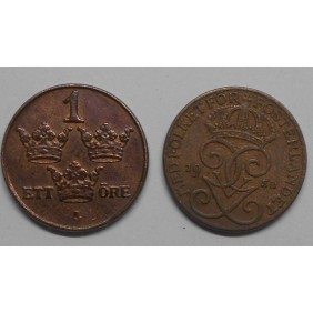 SWEDEN 1 Ore 1950 br.