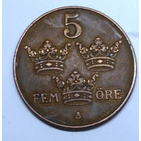 SWEDEN 5 Ore 1919