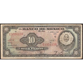 MEXICO 10 Pesos 07.04.1943