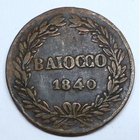 GREGORIO XVI Baiocco 1840 B...