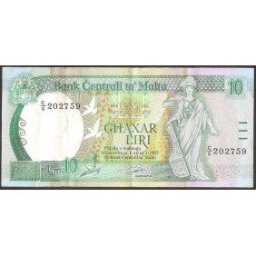 MALTA 10 Liri L. 1967 (1989)