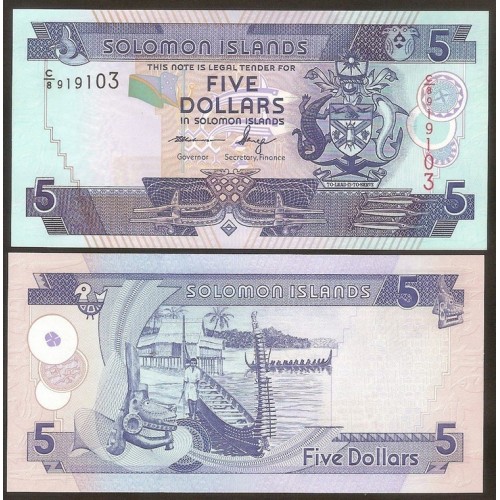 SOLOMON ISLANDS 5 Dollars 2012