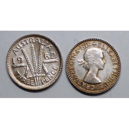AUSTRALIA 3 Pence 1962 AG