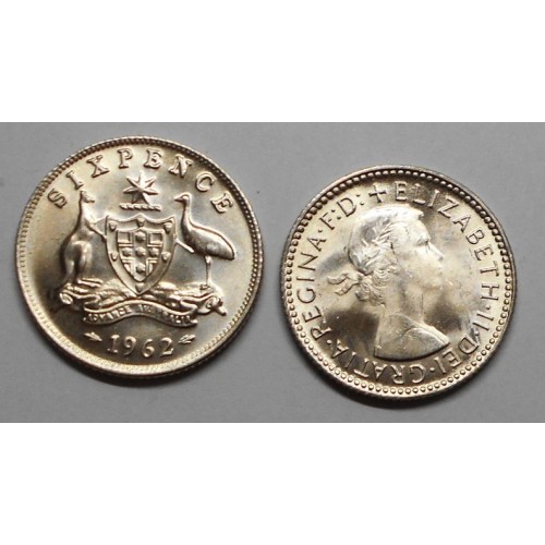 AUSTRALIA 6 Pence 1962 AG