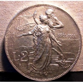 2 Lire 1911 CINQUANTENARIO