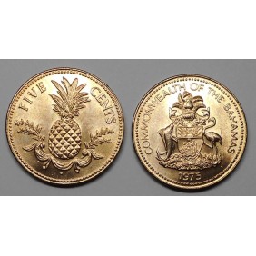 BAHAMAS 5 Cents 1975