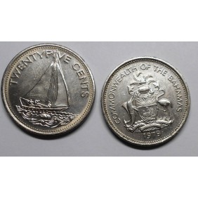BAHAMAS 25 Cents 1979