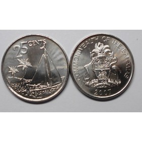 BAHAMAS 25 Cents 2007