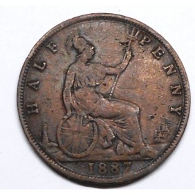 GREAT BRITAIN 1/2 Penny 1887