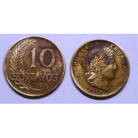 PERU 10 Centavos 1958