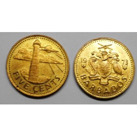BARBADOS 5 Cents 1973