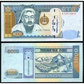 MONGOLIA 1000 Tugrik 2007