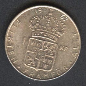 SWEDEN 1 Krona 1967 AG...