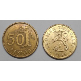 FINLAND 50 Pennia 1965
