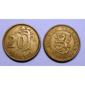 FINLAND 20 Markkaa 1955