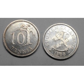 FINLAND 10 Pennia 1988