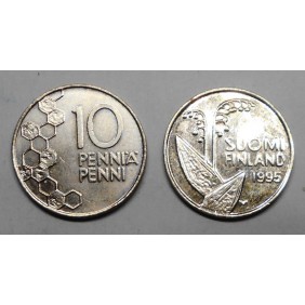 FINLAND 10 Pennia 1995