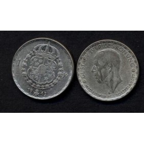 SWEDEN 1 Krona 1943 AG...