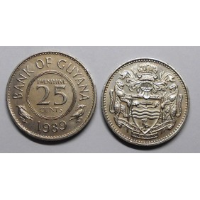 GUYANA 25 Cents 1989