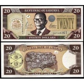 LIBERIA 20 Dollars 2004