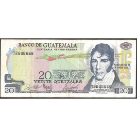 GUATEMALA 20 Quetzales 1988